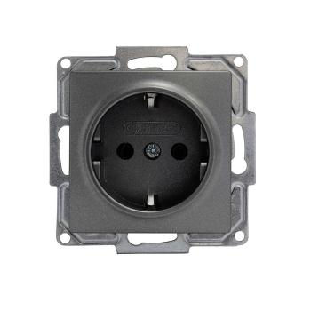 Gunsan Visage 1-fach Steckdose Unterputz Dunkelsilber Steckklemmen 1281700252115